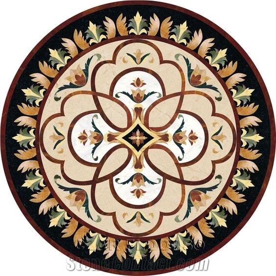 Natural Marble Waterjet Medallion For Church