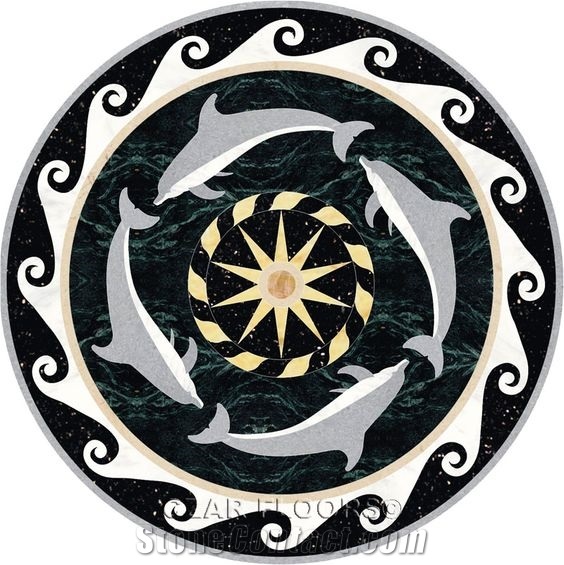Natural Marble Waterjet Medallion For Church