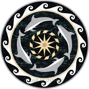 Natural Marble Waterjet Medallion For Church