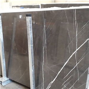 Pietra Grey Marble Light Brown Tiles And Slabs
