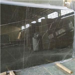 Pietra Grey Marble Polished Slab Wall Tile