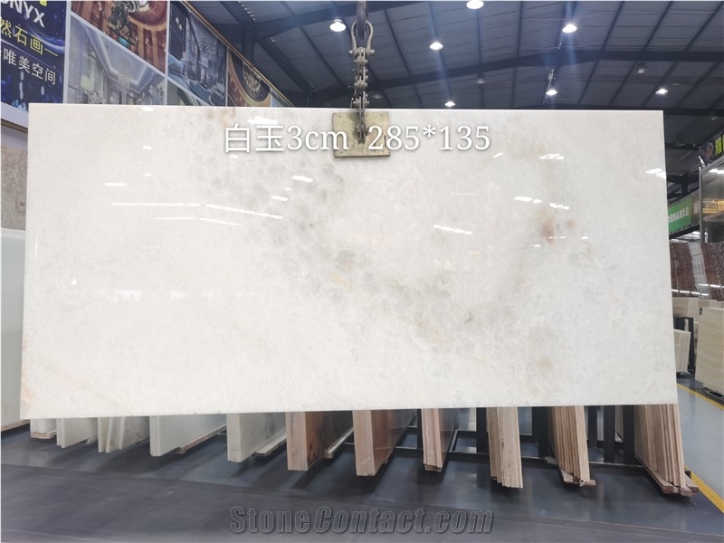 Transparent Super Quality White Onyx 3Cm Polished Slab