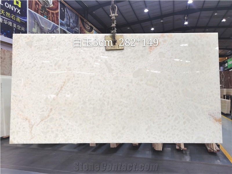 Transparent Super Quality White Onyx 3Cm Polished Slab