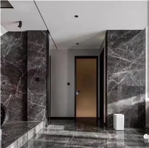 Turkey Hermes Grey Marble Slab Wall Tile