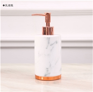White Marble Resin Bathroom Set Soap Dish Accessories