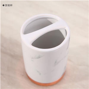 White Marble Resin Bathroom Set Soap Dish Accessories