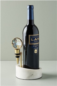 Wine Holder White Marble For Kitchen Decor Marble Accessory