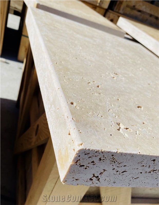 Ivory Travertine 5Cm Pool Coping