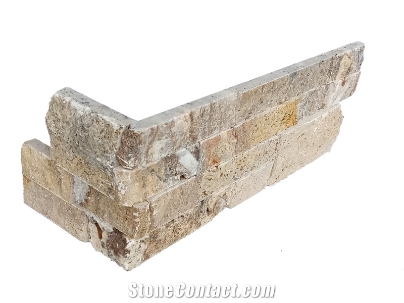 Ledger Corner Scabos Travertine