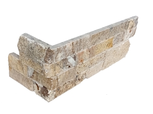Ledger Corner Scabos Travertine