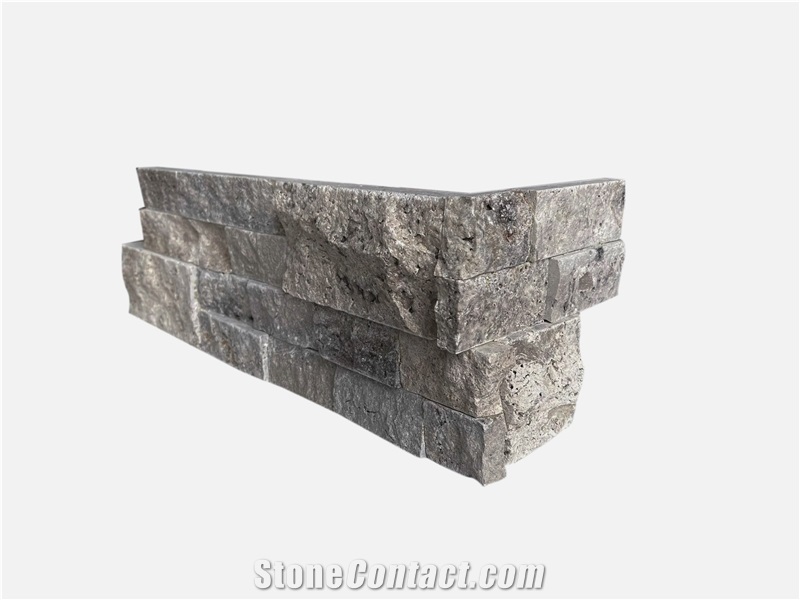 Ledger Corner Silver Travertine
