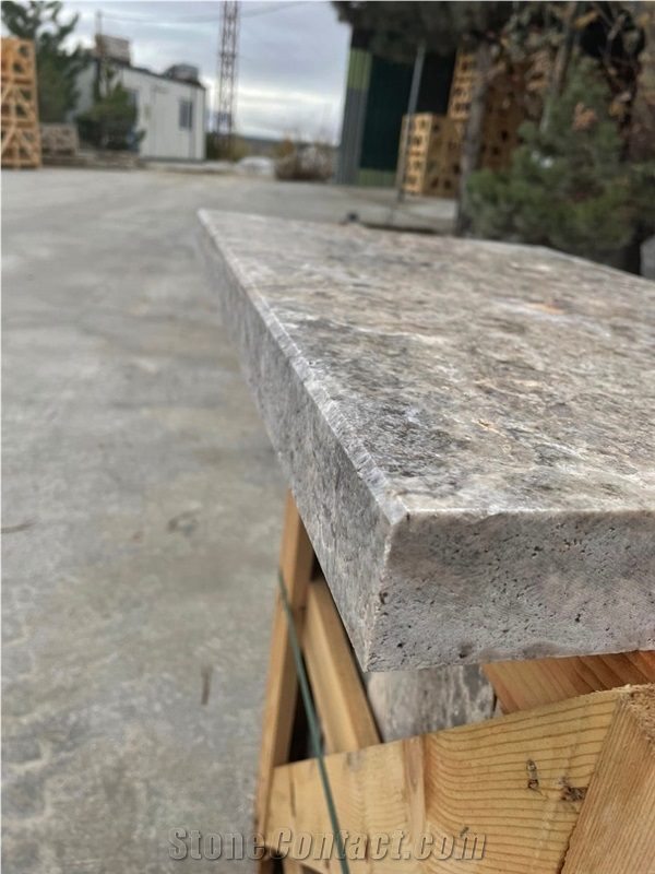 Silver Travertine 5Cm Pool Coping