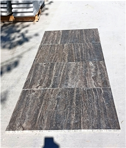 Silver Travertine Vein Cut Silver Travertine Vein Cut