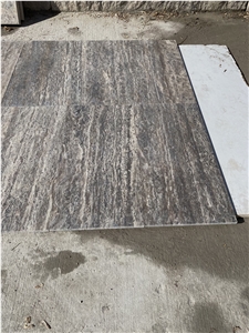 Silver Travertine Vein Cut