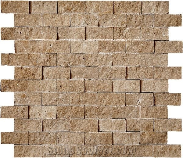 Splitface Noce Travertine Wall Cladding Panels,Ledge Stone Wall Panels