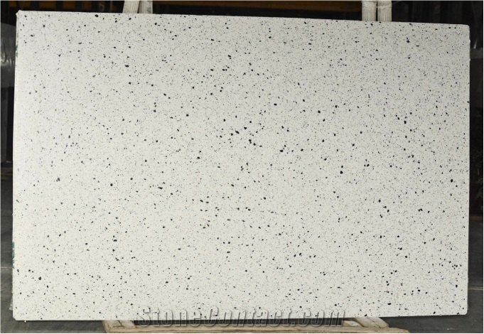 Beige And White Terrazzo Slab