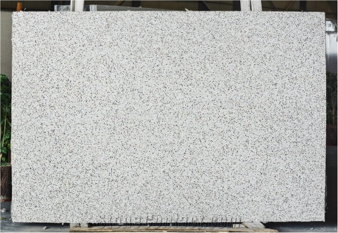 Beige And White Terrazzo Slab