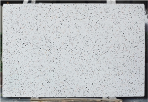 White Color Terrazzo Slab