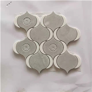 Calacata White Marble Arabesque Unique Special Mosaic Tile