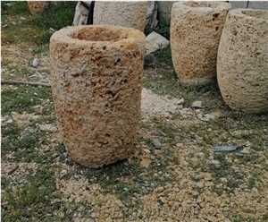 White Coral Stone Planters, Garden Flower Pots