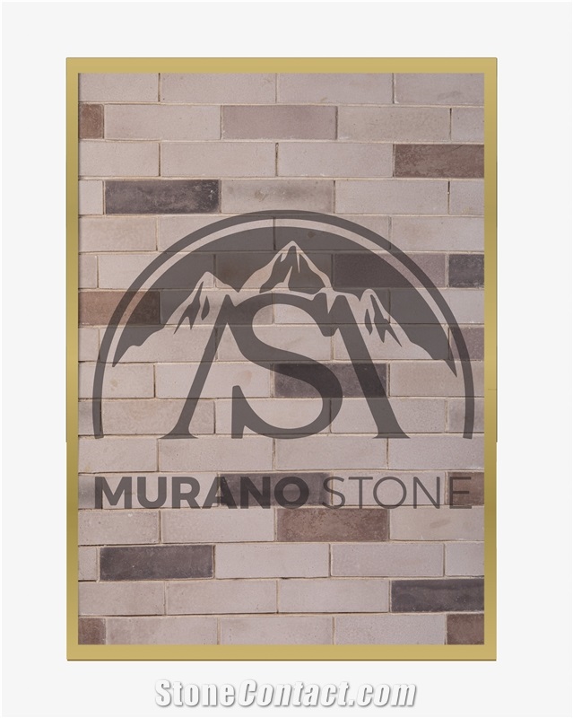 Cultured Bricks Rustic Off White Flat Stone Veneer