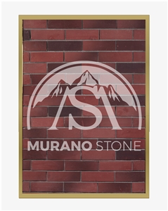 Cultured Bricks Rustic Red  Flat Stone Veneer