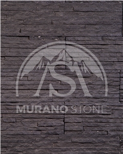 Laviana Shiny Black Flat Stone Veneer