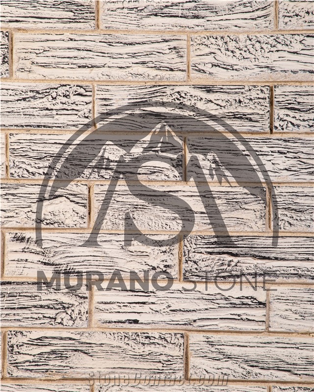 Mahogany Black&White Flat Stone Veneer