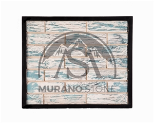 Mahogany Vintaga Blue Flat Stone Veneer