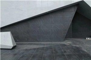 Jet Black Granite Tiles, Slabs