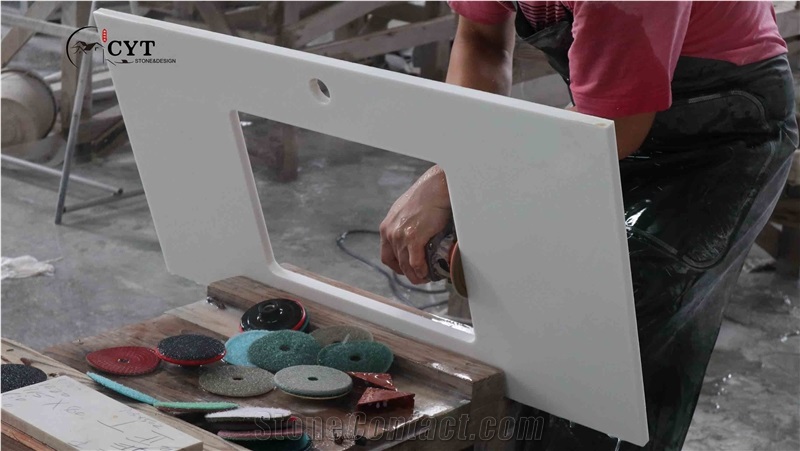 Antifouling Artificial Stone NANO Prefab Kitchen Countertops