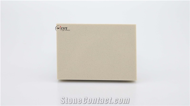 Beige Artificial Marble Commercial Kitchen Counters Tops