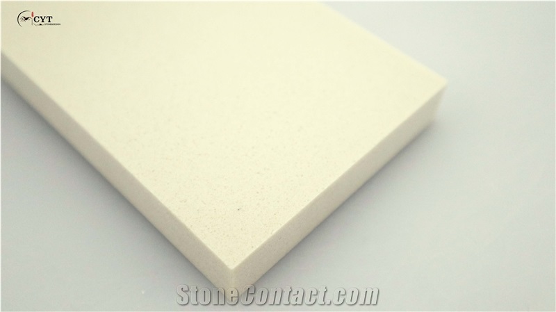 Beige Artificial Marble Commercial Kitchen Counters Tops