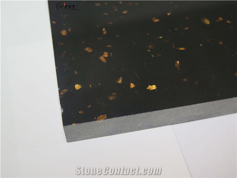 Gold Black Types Compound Marble Stone Slabs