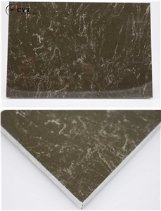Korea Brown Engineered Marble Stone Slab For Wall Floor