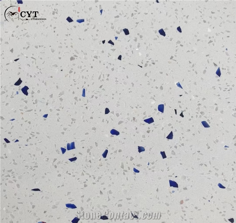 Terrazzo Glass Cement Slab For Wall And Floor Tile