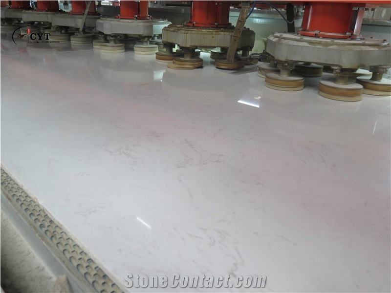 VOLAKAS White Engineered Marble Stone Slab