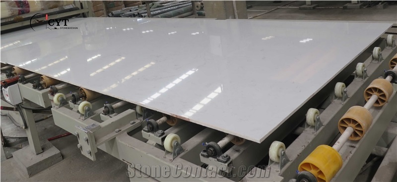 VOLAKAS White Engineered Marble Stone Slab