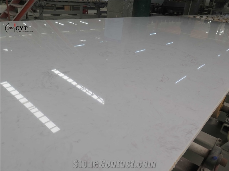 VOLAKAS White Engineered Marble Stone Slab
