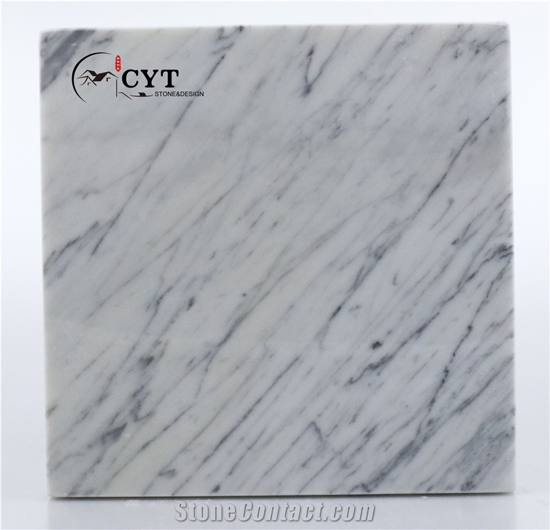 Bianco Carrara Marble Slab Pattern For Wall Floor Tile