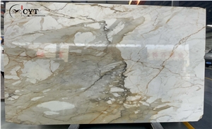 Calacatta Big Gold Marble Pattern Slab