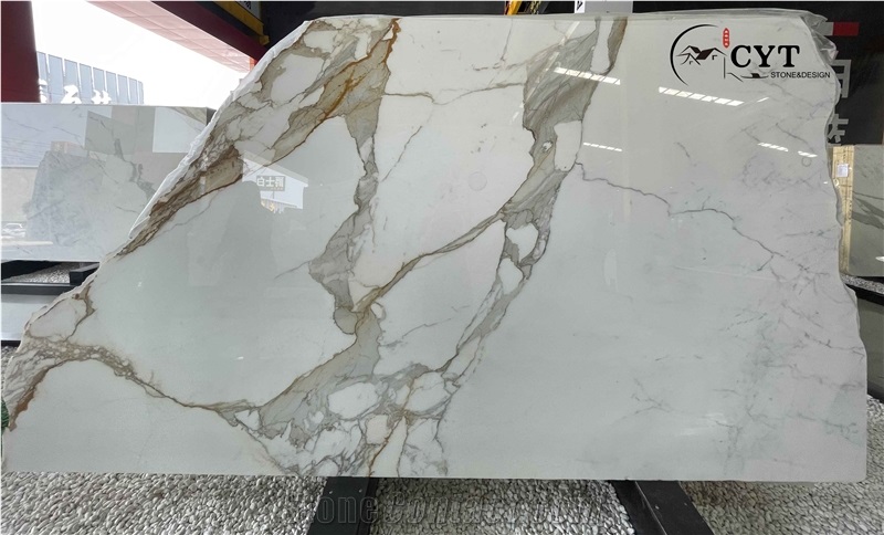 Calacatta Gold Marble Pattern Slab For Floor Wall Tile