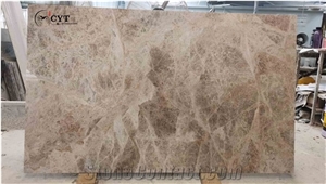 Factory Offer Beige Marron Marble Pattern Slab Tile