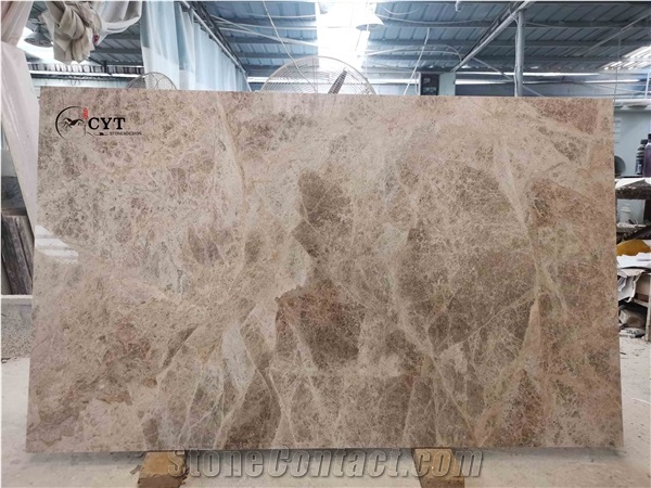 Factory Offer Beige Marron Marble Pattern Slab Tile