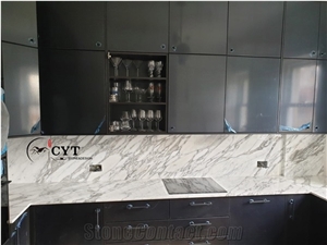 Marble French Pattern Slab Marble Kitchen Wall Tile