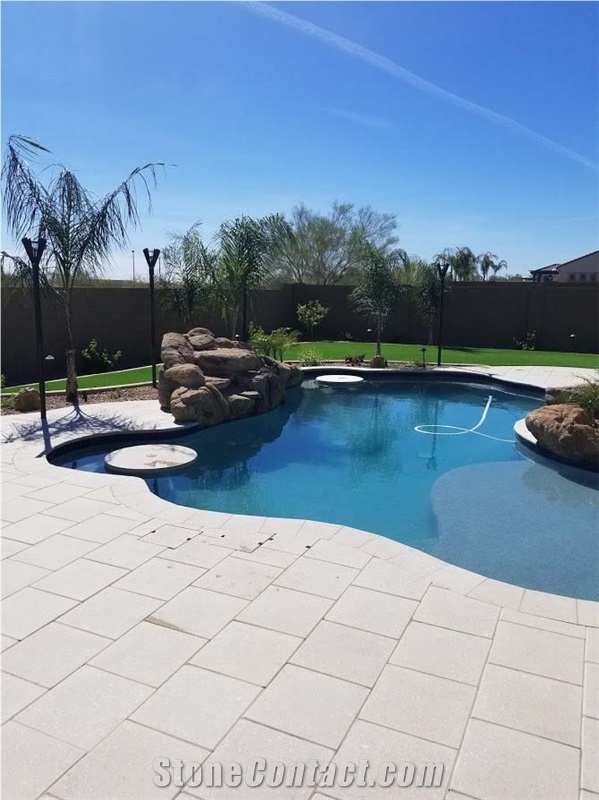 Natural Stone Pool Pavers, Pool Steps, Pool Mosaic