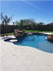 Natural Stone Pool Pavers, Pool Steps, Pool Mosaic