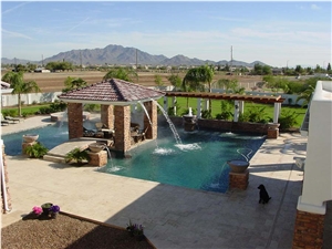 Natural Stone Pool Pavers, Pool Steps, Pool Mosaic