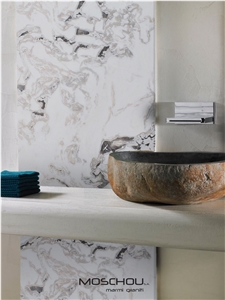 Karibib Fantasy- Dover White Marble Slabs, Tiles