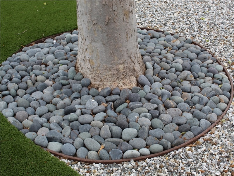 Black Mexican Beach Pebbles 3"- 5"